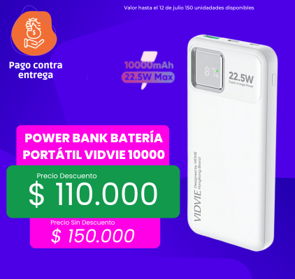 Power Bank Batería Portátil Vidvie 10000